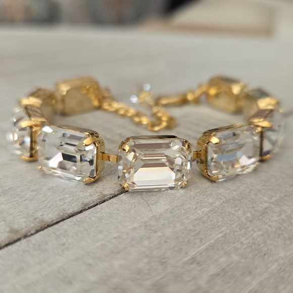 Austrian Crystal Bracelet in Gold - Picture 7 of 10